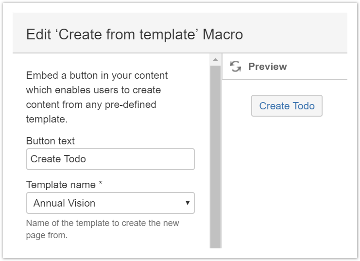 Create-from-Template Macro in the Macro Editor