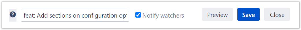 Screenshot showing the checked box for Notify watchers.