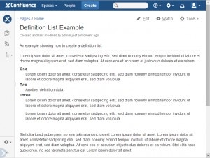 Definition List Macro in View Mode