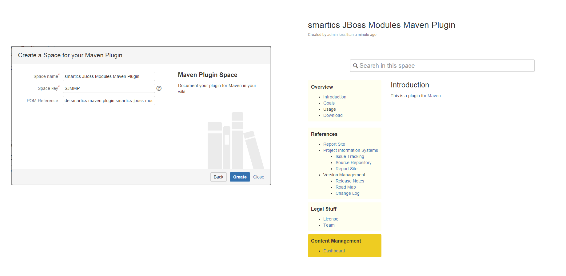 Example for a Maven Plugin Documentation with Confluence and the projectdoc Toolbox